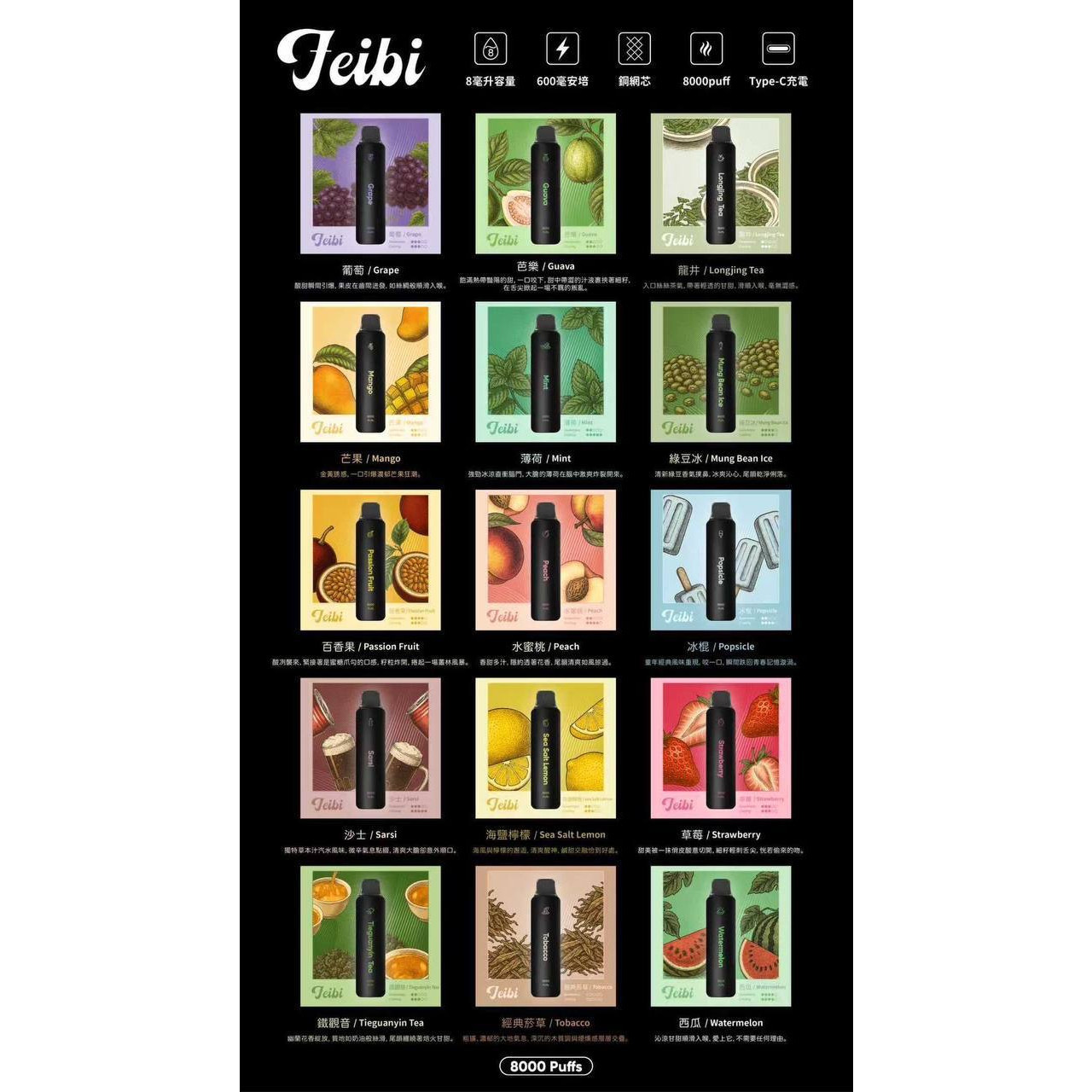 Feibi 菲比 8000口 拋棄式